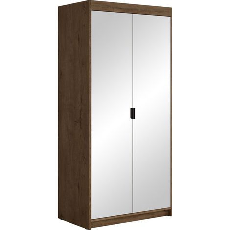 Armoire Novduni 114, Chêne de Lefkas, 191x90x53cm, Portes d'armoire: Avec des charnières, Nombre d'étagères: 0 (1/4)