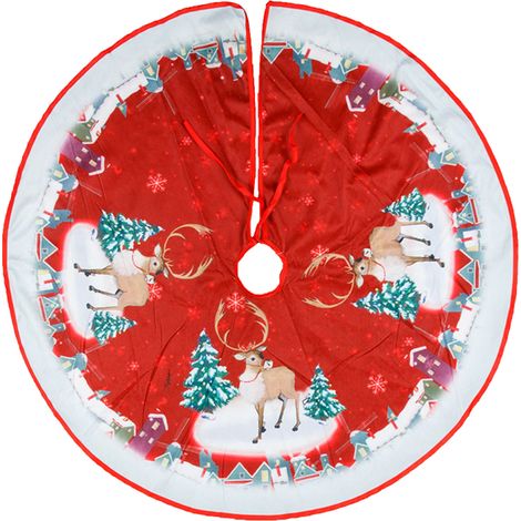 Jupe Pour Arbre De Noël - 84 Cm - Tissu Doux Et Résistant - Pour Intérieur Et Extérieur - 1 Pièce