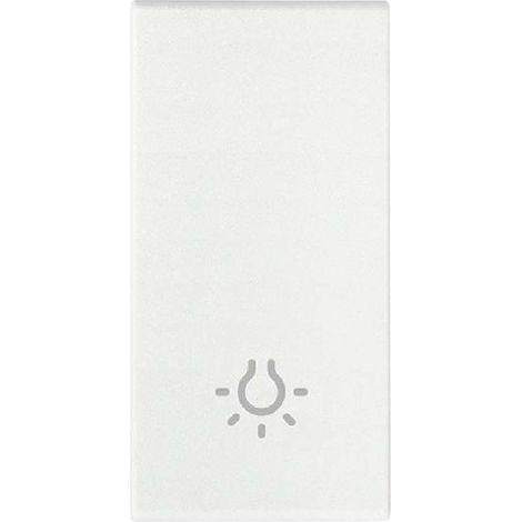 Vimar arke' bianca tasto intercambiabile 1 modulo, simbolo luce illuminabile,bianco 19021.l.b
