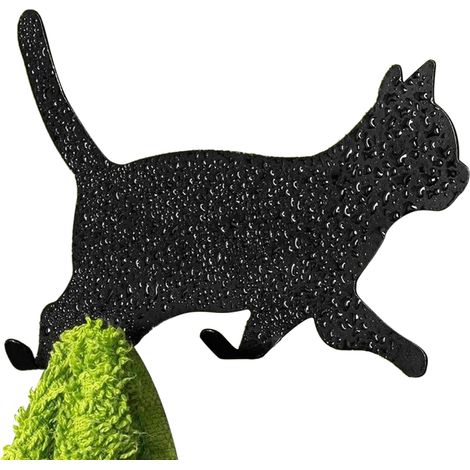 clés mural chat Crochets porte serviettes chat mignons Sans
