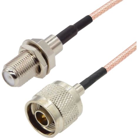 Cavo di collegamento con connettore F/spina N RG316 50 ohm 2 m