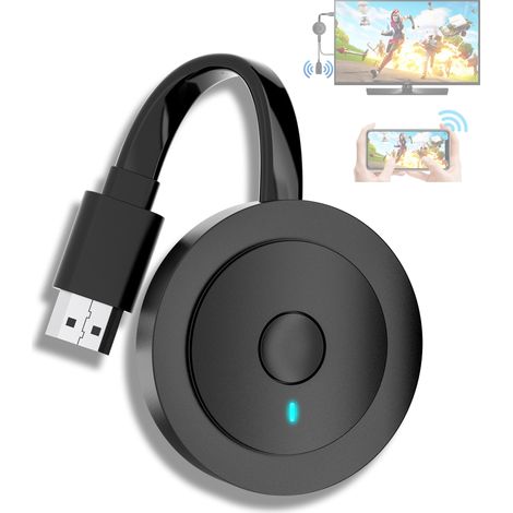 Adaptateur HDMI Sans Fil - Récepteur de Diffusion WiFi 4K 1080P - Compatible Miracast AirPlay DLNA - Pour iPhone iPad Android Ordinateur Portable Windows - 1 Pièce (1/5)