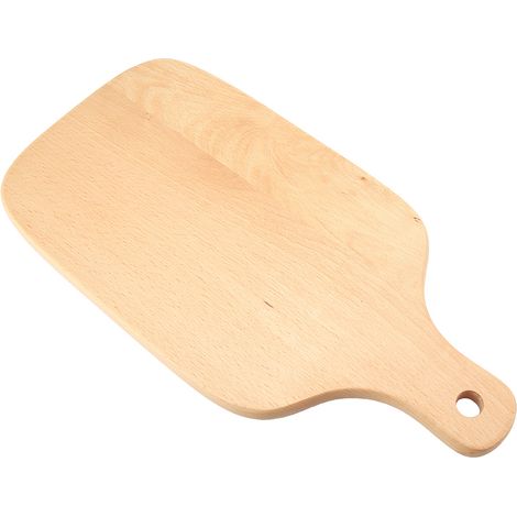 Planche À Pizza - Bois De Hêtre - 47 cm x 23,5 cm - Bord Arrondi - Poignée Percée - Épaisseur 5 cm (1/5)