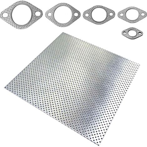 Feuille Plaque Joint pour Culasse Pot d'échappement Collecteur Epaisseur 1,6mm à découper 20 x 20cm, papier joint d'échappement métallique pour Auto Moto (1/5)