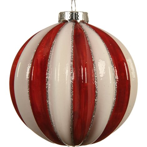 PALLINA DI NATALE IN VETRO, Ø8 CM, NATALE, ADDOBBI DI NATALE (1/3)