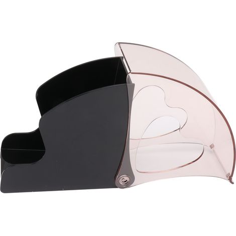 Support Filtre Café Distributeur Papier avec Couvercle Anti-Poussière pour Bureau et Café Noir (1/5)