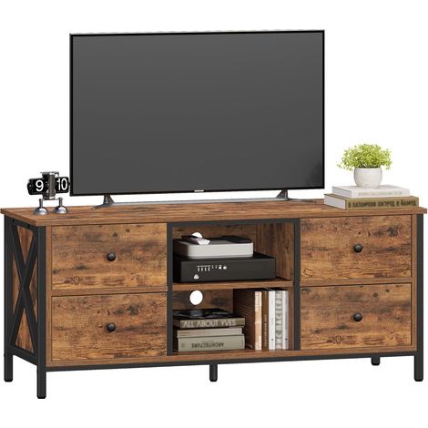Meuble TV avec 4 tiroirs, Banc TV pour Téléviseurs 55 Pouces (1/5)