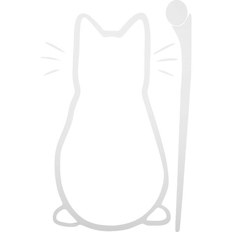 Rear Windshield Wiper Sticker Cartoon Cat Design Scratch