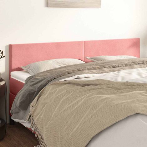 vidaXL Têtes de lit Rose 180x5x78/88 cm Velours (1/5)