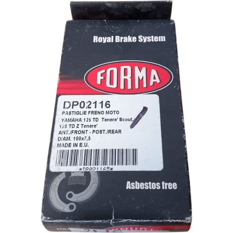 Pastigle freno moto per yamaha dt 125, tenere scout, 125 dt z tenere (1/4)