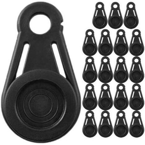 20 Clips De Bâche pour Tente Extérieure Résistants Au Vent avec Trou pour Cordon Accessoires De Camping Randonnée Pêche Pratiques Et Portables (1/5)