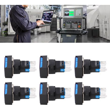 Interrupteur à bouton-poussoir pour équipement industriel BEM-LA16-22D-JB AC220V (1/5)