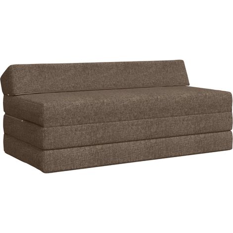 Klappsofa Bett Taupe 120 x 60 x 49 cm Stoff vidaXL