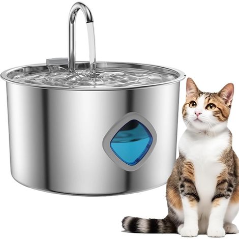 Fontaines d'eau pour Chats d'intérieur - 3 - 2L Fontaine à Eau avec Bol (1/5)