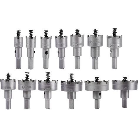 13 PCS Scies Cloches -Fraise Métal -Foret en Alliage - Coffret Multi-dents en Acier Inoxydable Métal Foret Perçage Trou Allié en Alliage de Carbure (1/5)