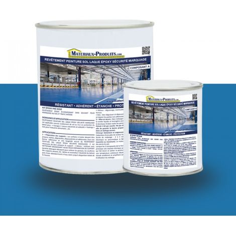 Revêtement peinture sol laque époxy sécurité marquage - 1 Kg Bleu handicap - MATPRO (1/5)