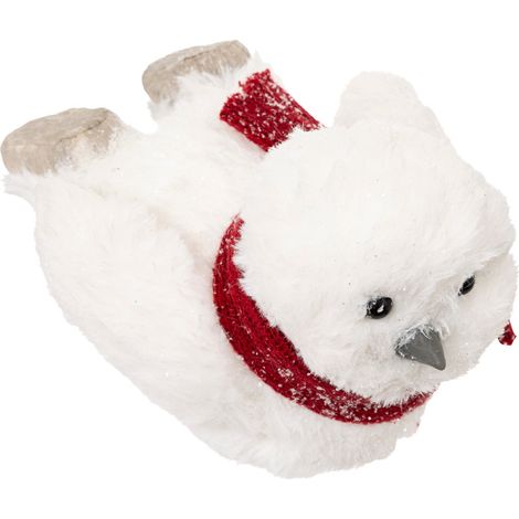 Déco de Noël Pingouin en glissade avec écharpe rouge H 21 cm - Feeric Christmas