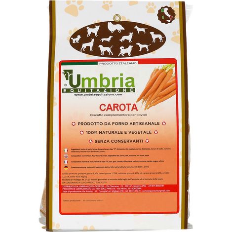 Biscotti pr cavalli al gusto carota 500 g