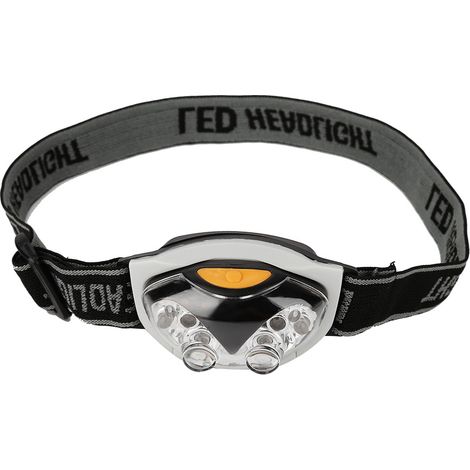 Lampe frontale ultra-lumineuse à 6 LED, angle réglable, bandeau et 3 modes d'éclairage, 1200 lm, étanche. (1/5)