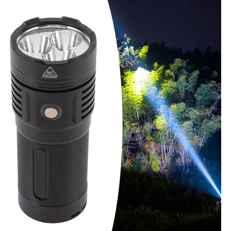 Wasserdichte LED-Taschenlampe (IPX6), 5 Leuchtmodi, leistungsstark (8000 lm), ideal zum Bergsteigen, Campen und Wandern. (1/5)