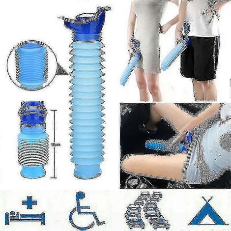 Bouteille urinoire de voyage unisexe pour adultes et enfants, 750 ml, réutilisable, pliable, portable, pot d'urgence