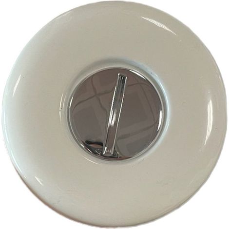Bouchon en laiton blanc avec vis et Rosace, 1/2". (1/3)