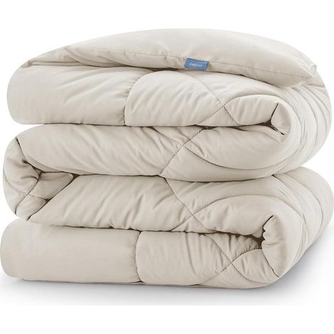 Bettdecke Steppdecke Mikrofaser 300gsm 155x220 155 x 220 cm Beige (1/5)