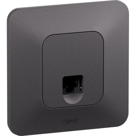 Prise RJ45 multimédia cat.6 FTP Neptune - Noir