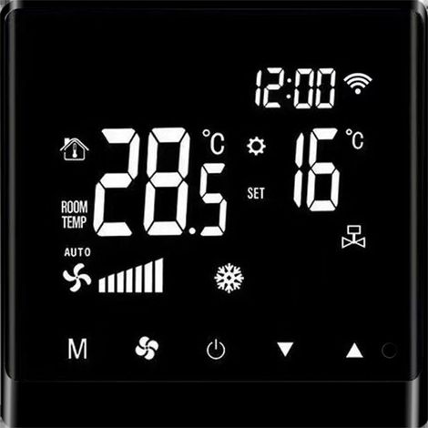 Thermostat Numérique Noir, Protection IP56, Alimentation AC220V, Puissance de Charge 200, Contrôle Température Intelligent pour Chauffage et Climatisation – Idéal pour Maison et Bureau (1/5)