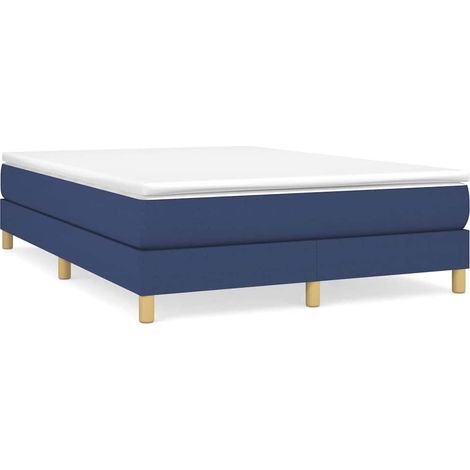 Maison Exclusive - Boxspringbettgestell Blau 140x200 cm Stoff (1/5)