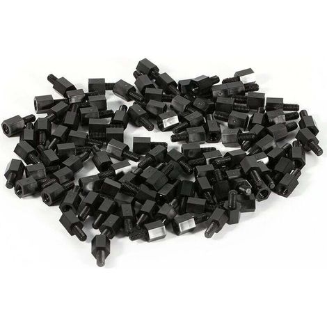 100 pcs M2 M3 M4 Plastique Nylon Hex mle Femelle Femelle Entretoise Tête Ronde Vis crou