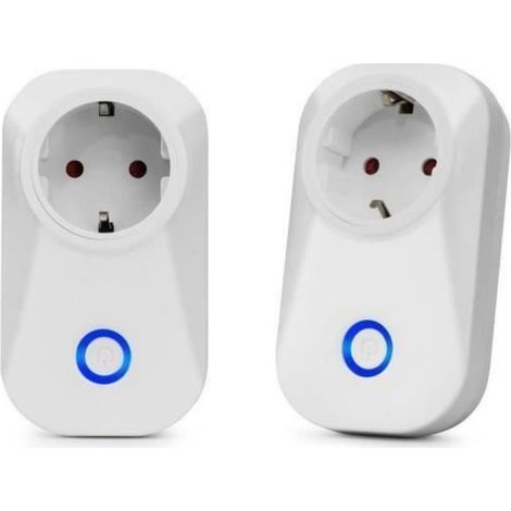 Intelligente Prise connectée WiFi - Compatible avec Google Home / Amazon Alexa/Android iOS Supporte - Aucun Hub requis 2pc (1/4)