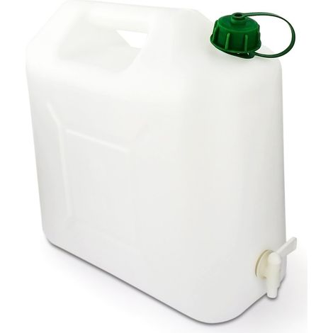 EDA – Jerrican alimentaire 15l avec robinet intégré – Conception extra forte pour transport d'eau potable – Fabrication française (1/6)