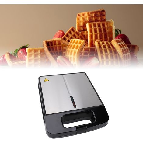Gofrera multifuncional [Marca] Gofrera para sándwiches Calor uniforme Diseño en forma de corazón ABS Tamaño 30 x 26 x 34 cm 2515 g Enchufe estadounidense 110 V Para gofres, pan y pasteles Fácil de lim (1/5)