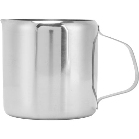 Pichet à mousser le lait en acier inoxydable 304, corps droit, 150 ml, matériau de qualité alimentaire, facile à nettoyer, idéal pour les familles, les restaurants et les cafés. (1/5)