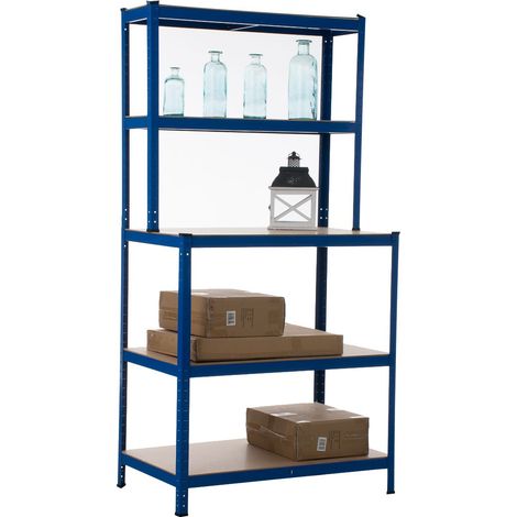 Scaffale zincato predisposto per carichi di metalli pesanti 5 livelli blu ETA10035