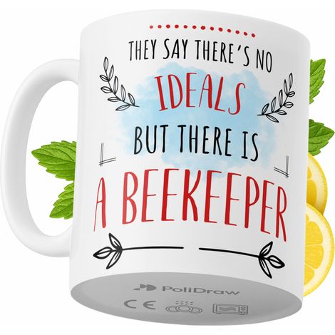 Lustige Tasse für Imker – Kaffee- oder Teetasse mit witzigem Textdesign – ideal für Geburtstage, Namenstage, Feiertage und besondere Anlässe. Hochwertige Tasse für Zuhause, Büro und Arbeit. Farbe: Wei