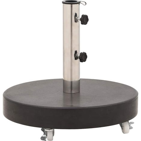 Sonnenschirmständer Granit 30 kg Rund Schwarz vidaXL914880