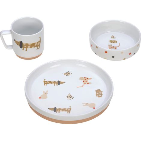 Service de table occasionnel assiette en porcelaine assiette bol tasse/Dish Set Porcelain Little Mateys spicy orange (1/4)