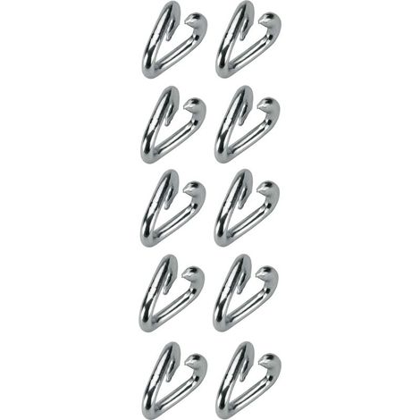 10x Maillon de sécurite 5mm fausse maille acier ouvert chaîne câble corde attache spirale (1/2)
