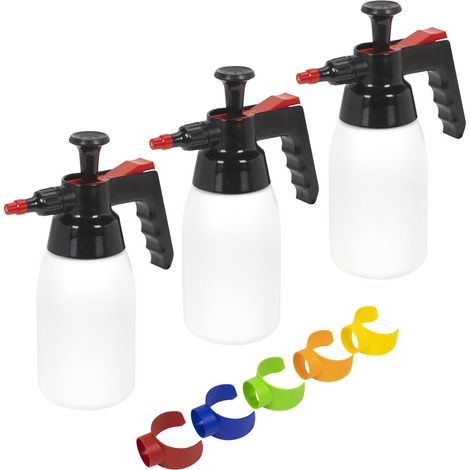 Sealey SCSGCOMBO Premium Pressure Solvent Sprayers & Colour-Coded Caps Combo 1L (1/5)