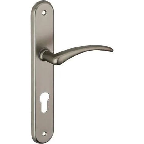 Thirard – Poignée de porte d'intérieur alu nickel satiné – Trou cylindrique – Entr'axe 195mm – Installation rapide et esthétique moderne (1/2)