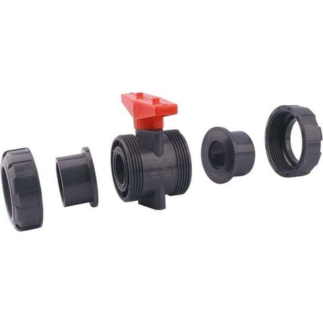 Vanne double union à coller diam 40 mm vanne boisseau pvc robinet boisseau sphérique robinet a bille sphere pour piscine,DN32 (Diamètre Interne 40mm) (1/3)