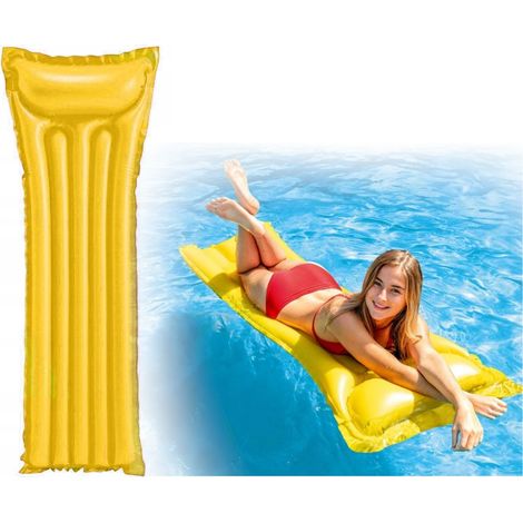 Materassino gonfiabile da piscina 183 x 69 cm giallo (1/5)