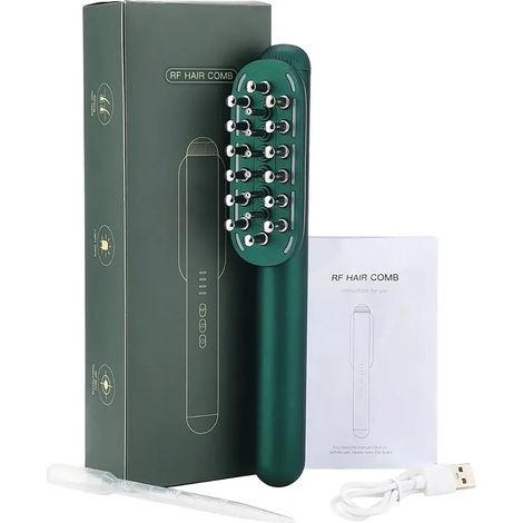 RF et EMS micro-courant traitement des cheveux de massage peigne (vert) (1/5)