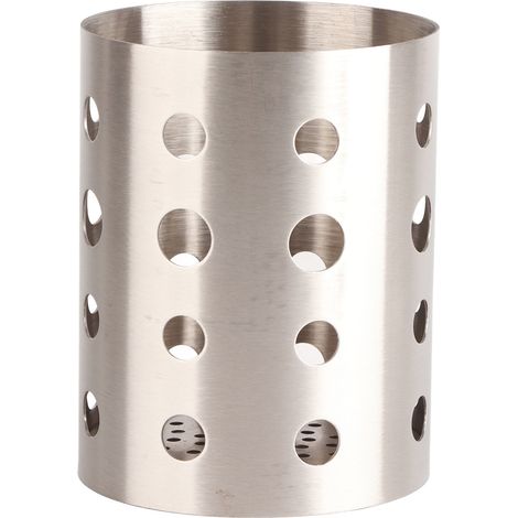 Porte-Couverts En Acier Inoxydable - Avec Trous De Drainage - Pour Cuisine Et Bureau - Taille M (1/5)