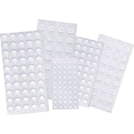 214Pcs Pieds Adhésifs Transparente, Butées de Protection en Caoutchouc pour Meubles, Tampons Autoadhésifs (1/5)