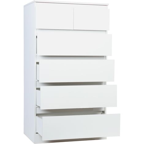 Armoire de rangement, commode à cinq tiroirs, meuble à tiroirs de chambre, 6 tiroirs, armoire de sol grande capacité, 60×41×109 cm. (1/5)
