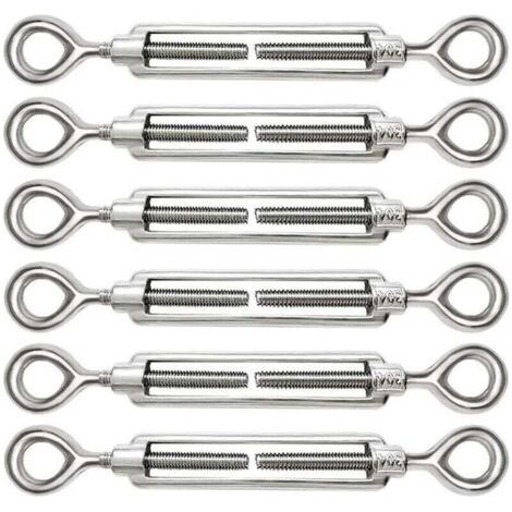 BARKBUSTERS Stück verstellbare M5-Drahtseilspanner, Öse und Öse aus Edelstahl 304 für Kabelspanner, Stahlseilspanner, Hakenzubehör (1/4)