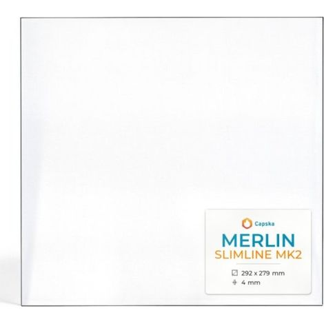 Vitre Merlin SLIMLINE MK2 - Verre Rectangle pour poêle à bois - 292 x 279 mm (L1 x H1) - 4 mm (1/5)